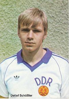 Detlef Schößler   DDR Nationalteam  Fußball Autogrammkarte 