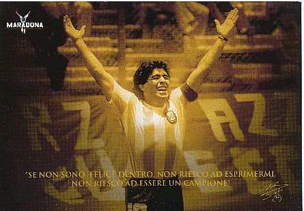 Diego Maradona   Argentinien  SSC Neapel  Fußball Autogrammkarte 
