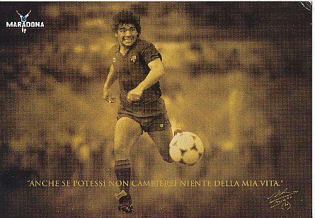 Diego Maradona   Argentinien  FC Barcelona  Fußball Autogrammkarte 