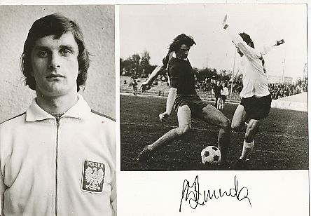 Wladyslaw Zmuda Polen Gold Olympia 1972 & WM 1974    Fußball Autogrammkarte Druck signiert 