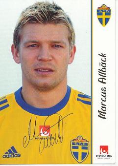 Marcus Allbäck   Schweden Fußball Autogrammkarte Druck signiert 