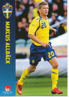 Marcus Allbäck   Schweden Fußball Autogrammkarte 