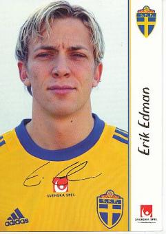 Erik Edman   Schweden Fußball Autogrammkarte Druck signiert 