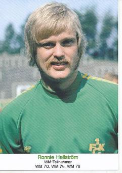 Ronnie Hellström  Schweden Fußball Autogrammkarte 