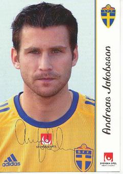 Andreas Jakobsson   Schweden Fußball Autogrammkarte Druck signiert 
