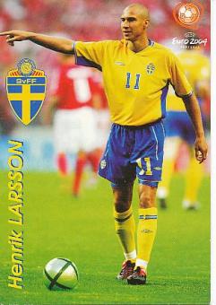 Henrik Larsson  Schweden Fußball Autogrammkarte 