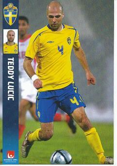 Teddy Lucic  Schweden Fußball Autogrammkarte 