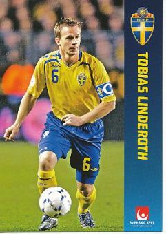 Tobias Linderoth   Schweden Fußball Autogrammkarte 