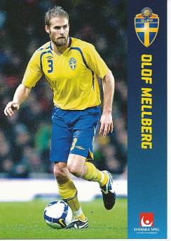 Olof Mellberg   Schweden Fußball Autogrammkarte 