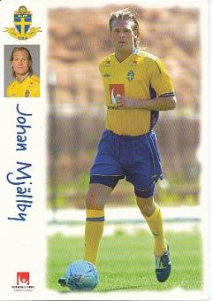 Johan Mjällby  Schweden Fußball Autogrammkarte 