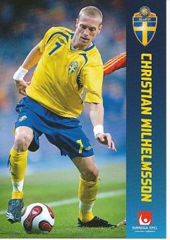 Christian Wilhemsson  Schweden Fußball Autogrammkarte 