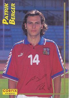 Patrik Berger  Tschechien  Fußball Autogrammkarte Druck signiert 