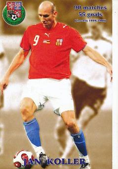 Jan Koller  Tschechien  Fußball Autogrammkarte 
