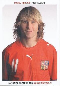 Pavel Nedved  Tschechien  Fußball Autogrammkarte 