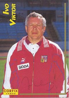 Ivo Viktor  Tschechien  Fußball Autogrammkarte Druck signiert 