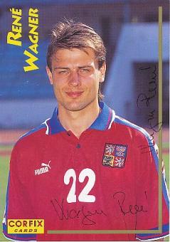 Rene Wagner  Tschechien  Fußball Autogrammkarte Druck signiert 