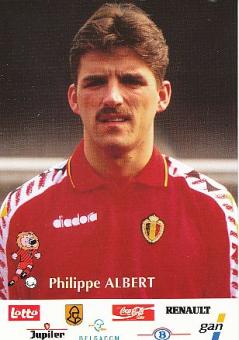 Philippe Albert  Belgien  Fußball Autogrammkarte 