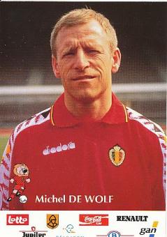 Michel De Wolf   Belgien  Fußball Autogrammkarte 