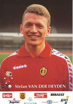 Stefan Van Der Heyden   Belgien  Fußball Autogrammkarte 