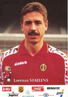 Lorenzo Staelens   Belgien  Fußball Autogrammkarte 