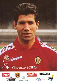 Vincenzo Scifo   Belgien  Fußball Autogrammkarte 