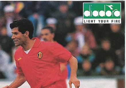 Enzo Scifo   Belgien  Fußball Autogrammkarte 
