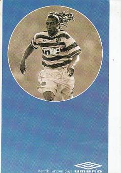 Henrick Larrson   Celtic Glasgow  Fußball Autogrammkarte 