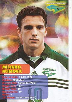 Milenko Acimovic  Slowenien Fußball Autogrammkarte 