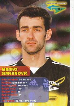 Marko Simeunovic  Slowenien Fußball Autogrammkarte 