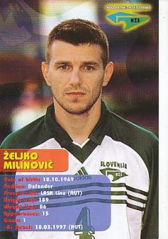 Zeljko Milinovic  Slowenien Fußball Autogrammkarte 