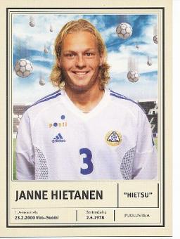 Janne Hietanen  Finnland  Fußball Autogrammkarte 