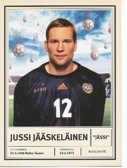 Jussi Jääskeläinen  Finnland  Fußball Autogrammkarte 