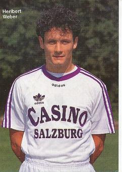 Heribert Weber   Casino Salzburg   Fußball Autogrammkarte 