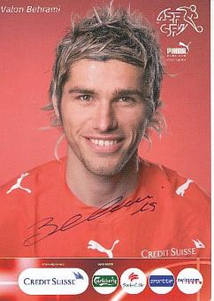 Valon Behrami Schweiz  Fußball Autogrammkarte Druck signiert 