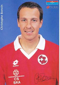 Christophe Bonvin   Schweiz  Fußball Autogrammkarte Druck signiert 