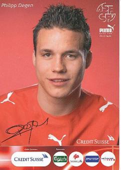 Philipp Degen   Schweiz  Fußball Autogrammkarte Druck signiert 