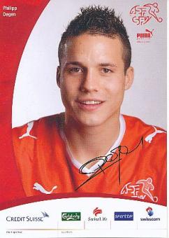 Philipp Degen   Schweiz  Fußball Autogrammkarte Druck signiert 