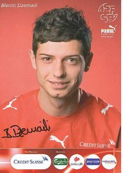 Blerim Dzemaili   Schweiz  Fußball Autogrammkarte Druck signiert 