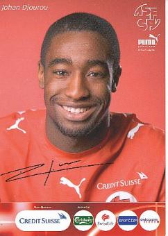 Johan Djourou   Schweiz  Fußball Autogrammkarte Druck signiert 