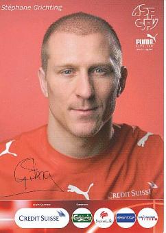 Stephane Grichting   Schweiz  Fußball Autogrammkarte Druck signiert 