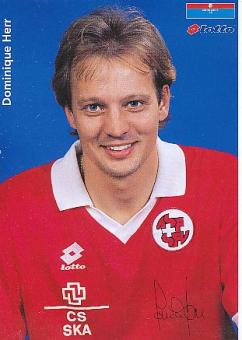 Dominique Herr   Schweiz  Fußball Autogrammkarte Druck signiert 