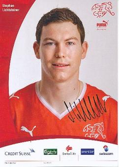 Stephan Lichtsteiner    Schweiz  Fußball Autogrammkarte Druck signiert 