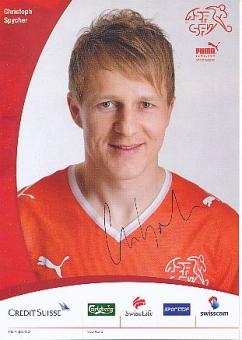 Christoph Spycher    Schweiz  Fußball Autogrammkarte Druck signiert 