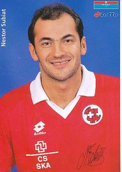 Nestor Subiat    Schweiz  Fußball Autogrammkarte Druck signiert 