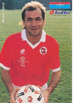 Nestor Subiat   Schweiz  Fußball Autogrammkarte 