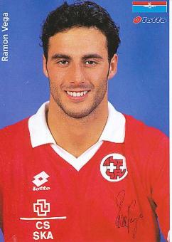 Ramon Vega  Schweiz  Fußball Autogrammkarte Druck signiert 