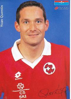 Yvan Quentin    Schweiz  Fußball Autogrammkarte Druck signiert 