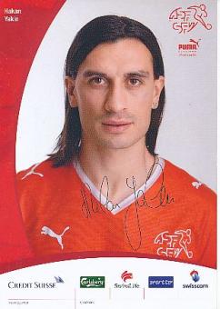 Hakan Yakin   Schweiz  Fußball Autogrammkarte Druck signiert 