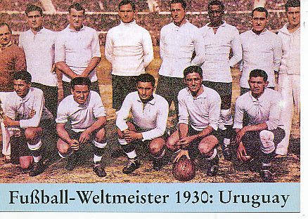 Uruguay  Weltmeister WM 1930  Fußball Mannschaft Autogrammkarte 