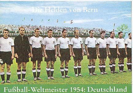 DFB  Weltmeister WM 1954  Fußball Mannschaft Autogrammkarte 